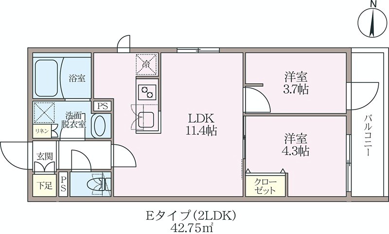 ラヴィエ―ル住吉駅前 間取り図