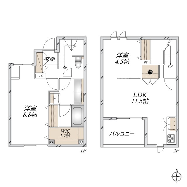 ｇｌｕｃｋ　ｈａｕｓ 間取り図