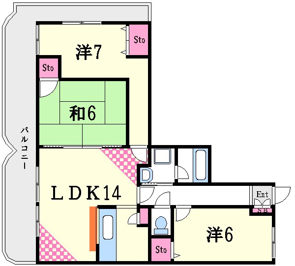 シャンサール船堀 間取り図