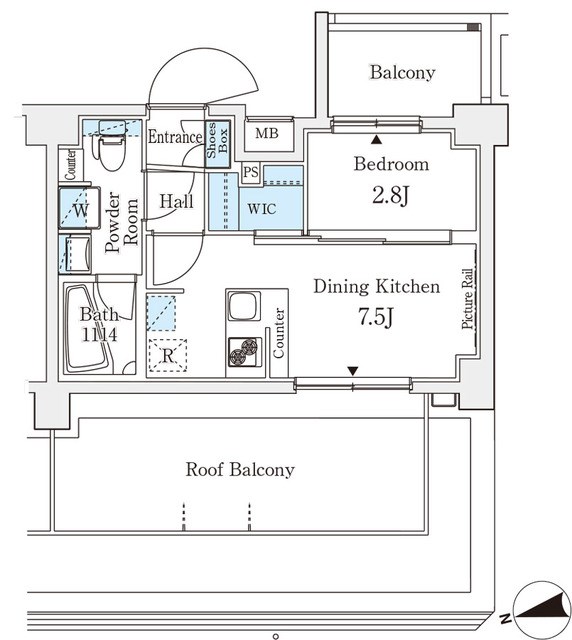 アジールコート山手動坂 706号室 間取り
