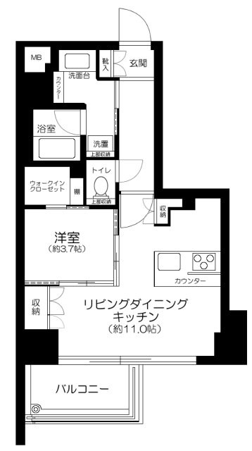 クレイス月島キャナルフロント 間取り