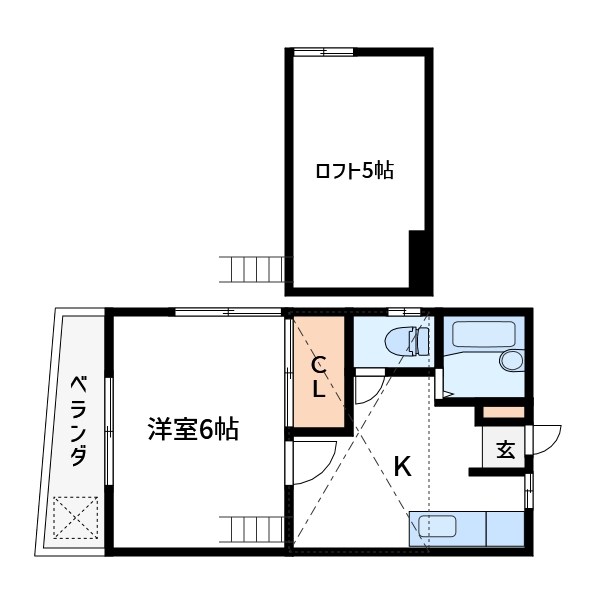 カーサフェリーズB棟  間取り
