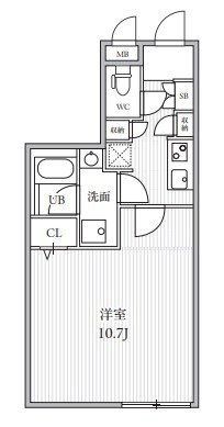 THE PALMS大島 304号室 間取り