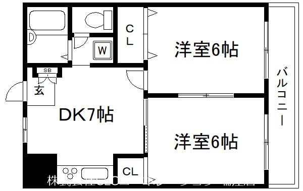 フローラルビュー 202号室 間取り
