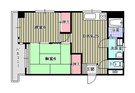 グリーンハイツ 間取り図