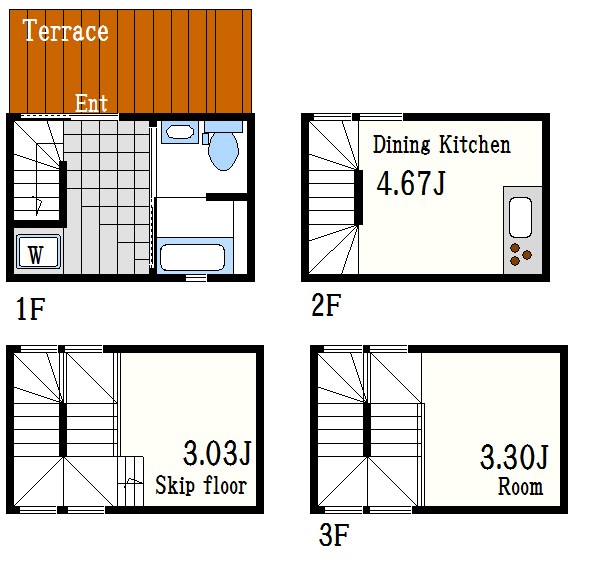 MADO TERRACE DOMA TERRACE 間取り図