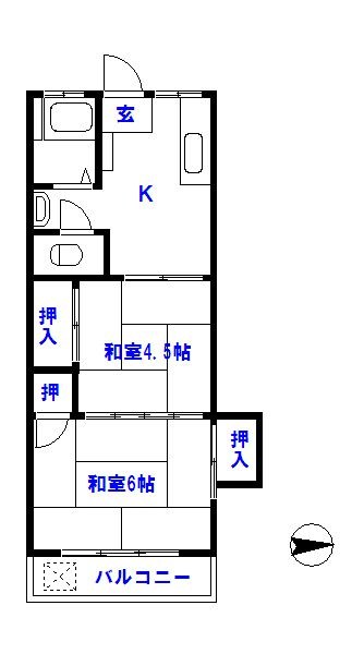 上原コーポ 間取り
