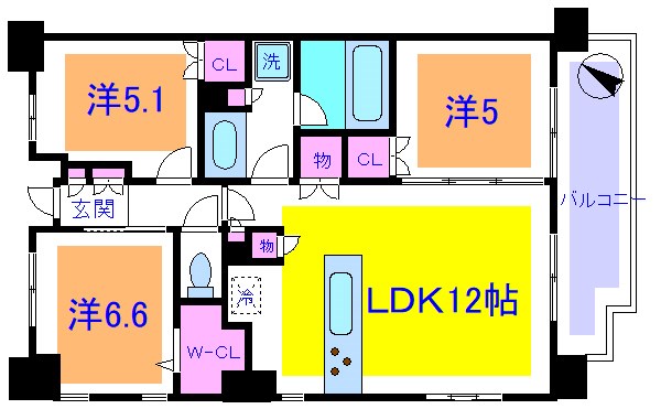 パークホームズ町屋 間取り図