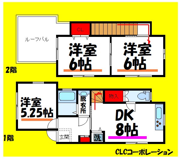 石川貸家  間取り図