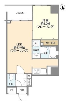 スカイコート浅草雷門 間取り
