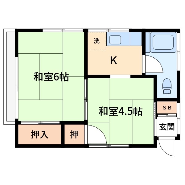 コーポワシザワ 間取り