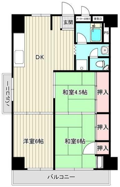 行徳第二アクウェリヤスハイツ 間取り