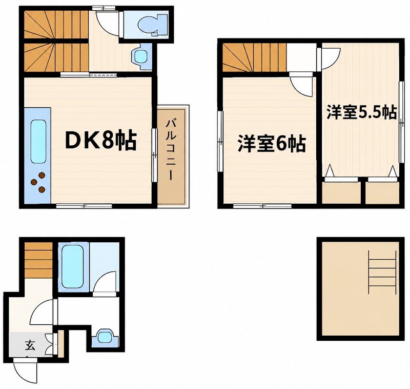 鹿骨３丁目貸家 間取り