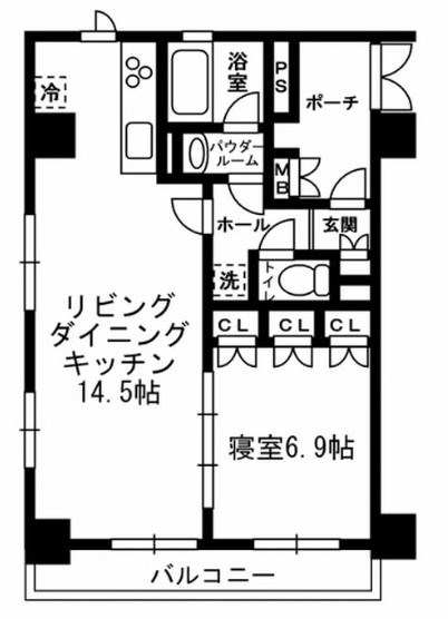 レジディア月島Ⅲ 間取り