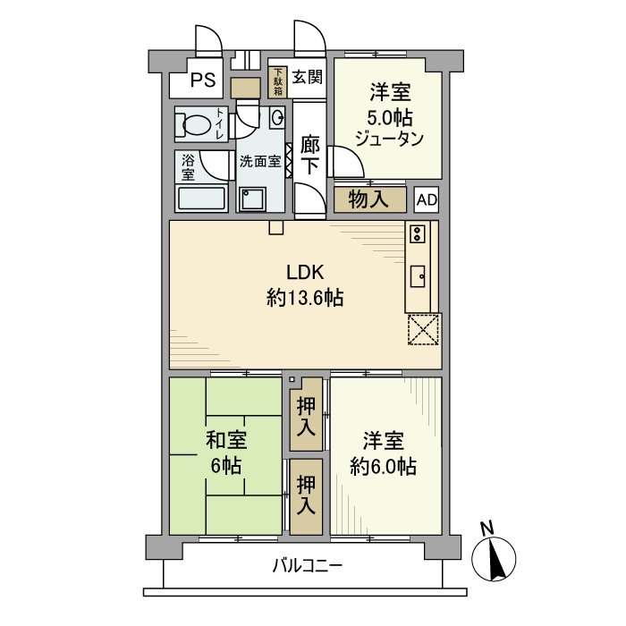 セントラルグリーンハイツ 間取り