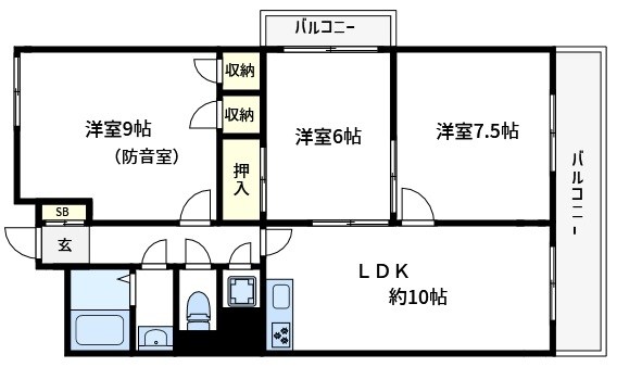 大林フローラ上中里 間取り