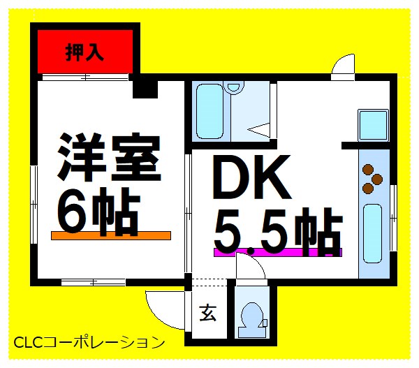 金子マンション  間取り