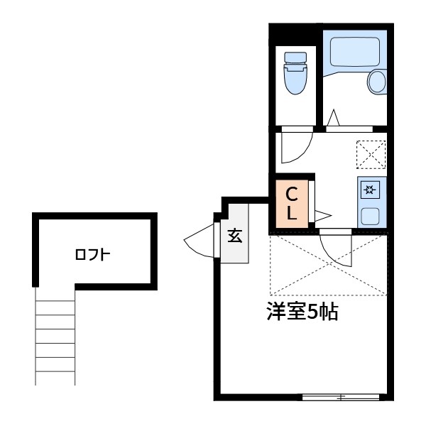 L.メゾン扇　B棟 間取り