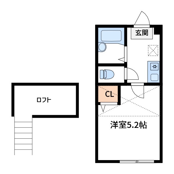 L.メゾン扇　B棟 間取り