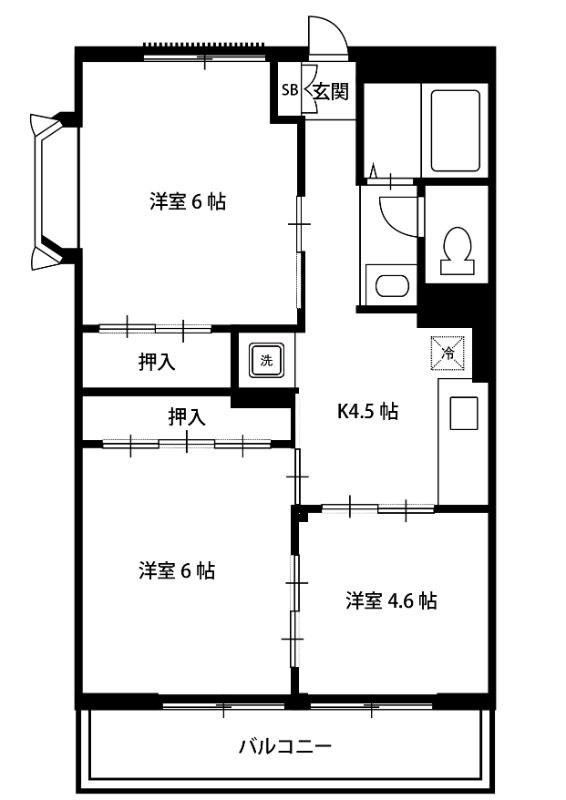 セントラルハイツいちのえ 間取り