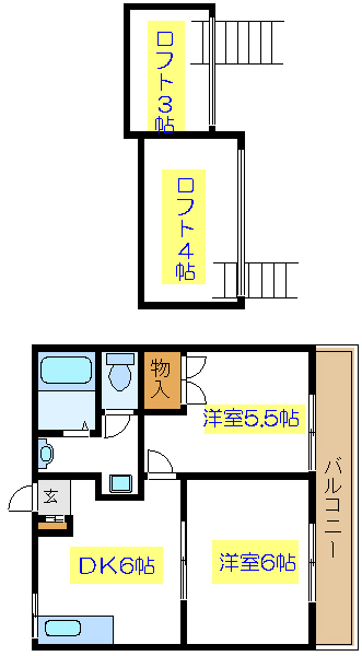ハイツ東野 間取り