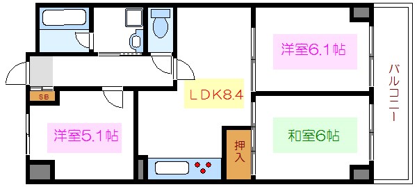 ヴィレッジワン太平 間取り
