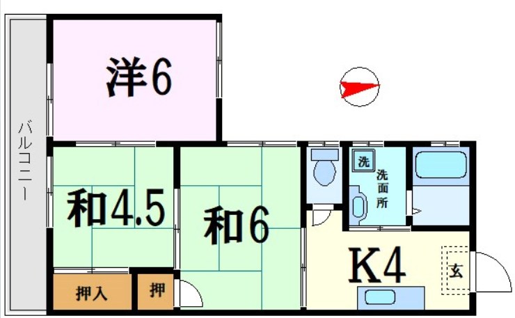 ヴィラ奥戸 間取り