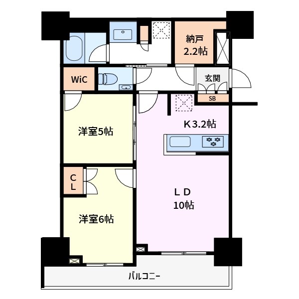 プラウドタワー小岩フロント 間取り