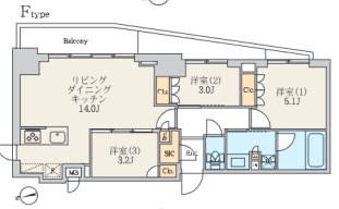 クレストコート北千住レジデンス 間取り