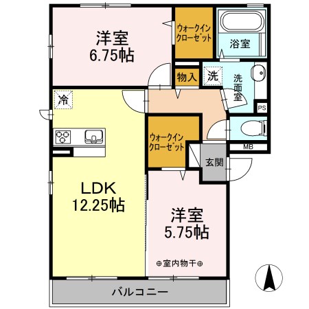 グランパティオB 間取り