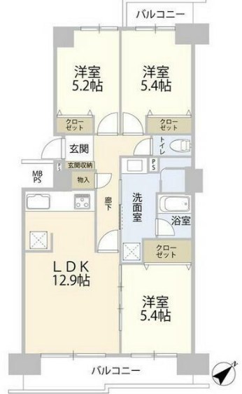 シティコープ清新15号棟 間取り