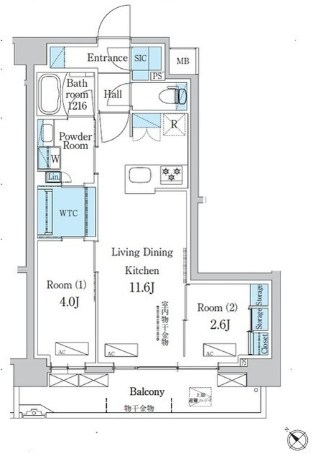 デュオフラッツ一之江East 間取り
