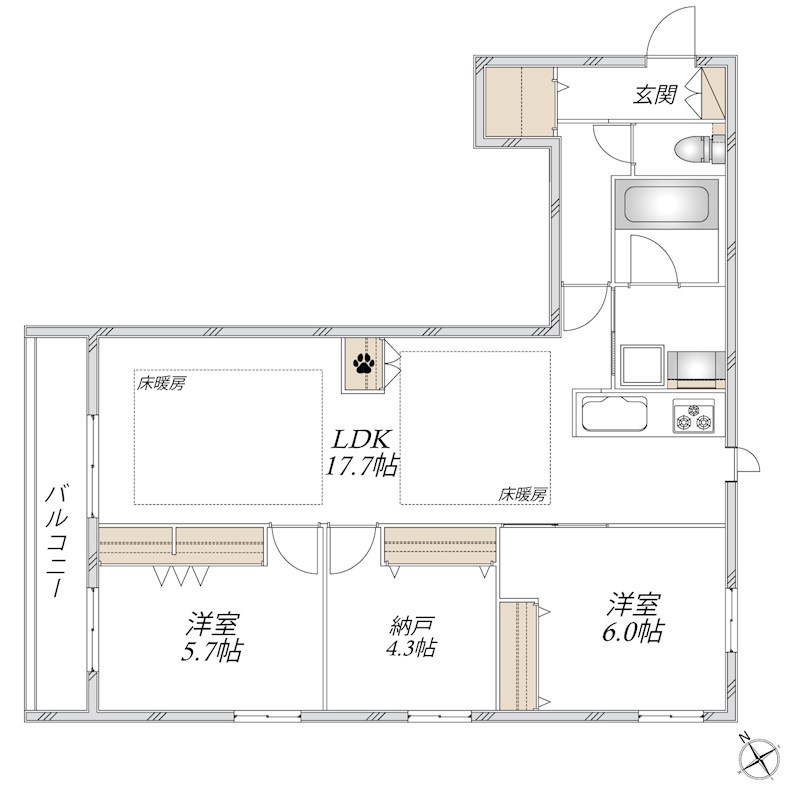 Ａｖｅｎｉｒ門前仲町  間取り