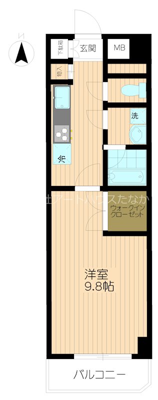 ミレニアム 205号室 間取り