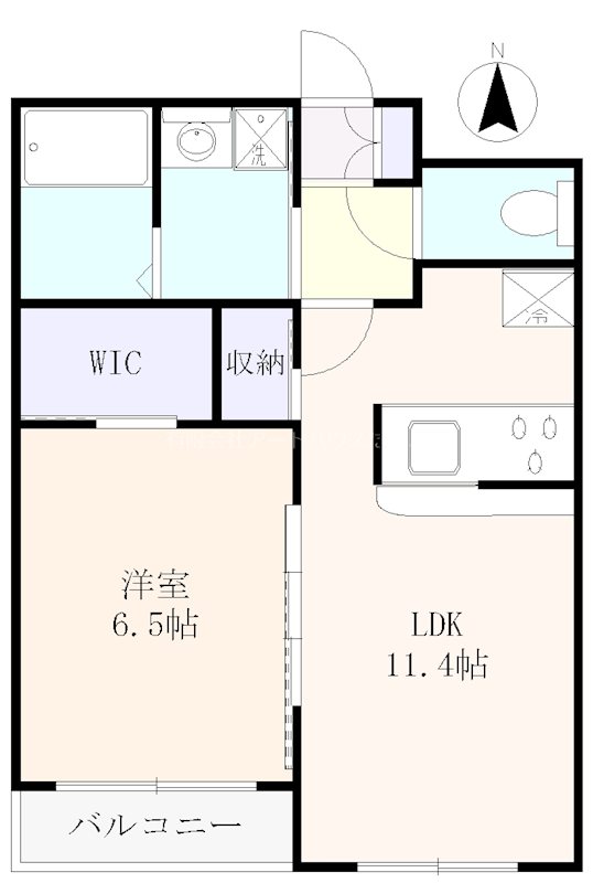 ラプレーヌNK 202号室 間取り