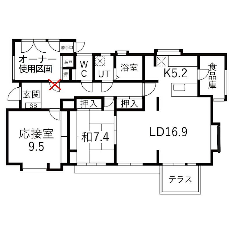 木町通2丁目貸家 間取り