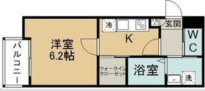 スカイハーツ河原町 間取り
