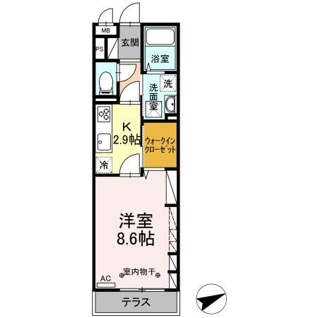 キャトルセゾン愛宕橋 間取り
