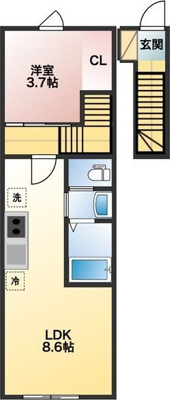 イニシアティブ小松島B棟 間取り