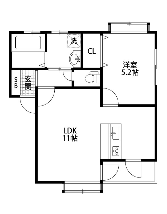 クーチェⅠ H号室 間取り