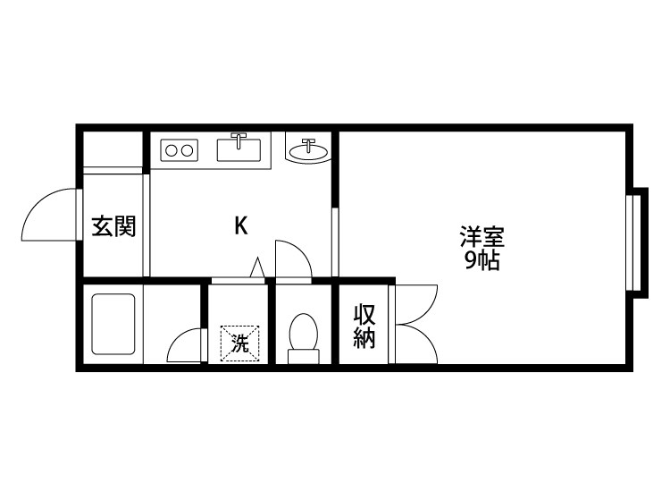 コスモハウス 206号室 間取り