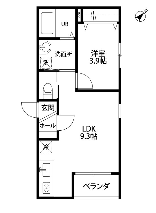 うらら関屋 103号室 間取り