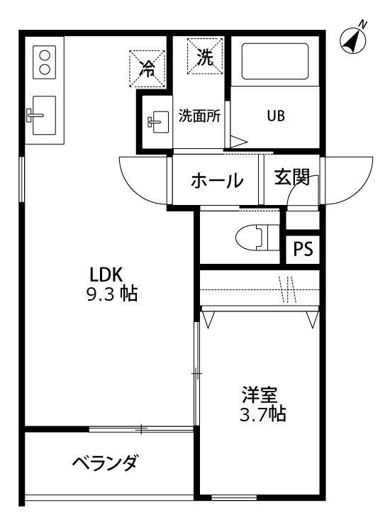 うらら関屋 301号室 間取り