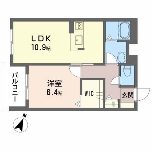 インペリアル 106号室 間取り