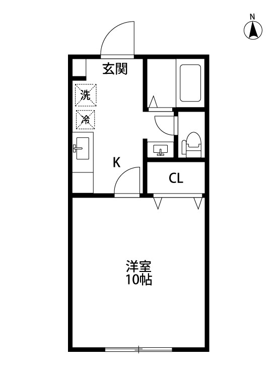 サンロイヤル中山 203号室 間取り