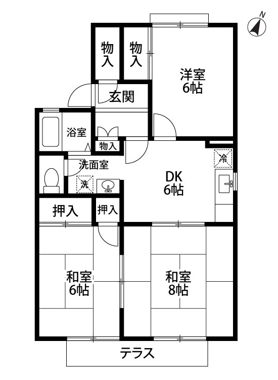 クオレ・シティ鐙A棟 101号室 間取り
