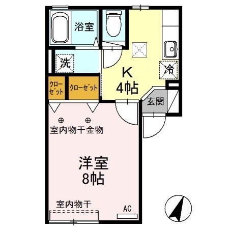 プリムローズ前田 103号室 間取り