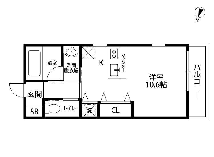 シエスタ米山 201号室 間取り