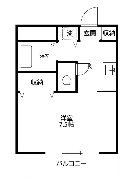 グランティ新潟 504号室 間取り