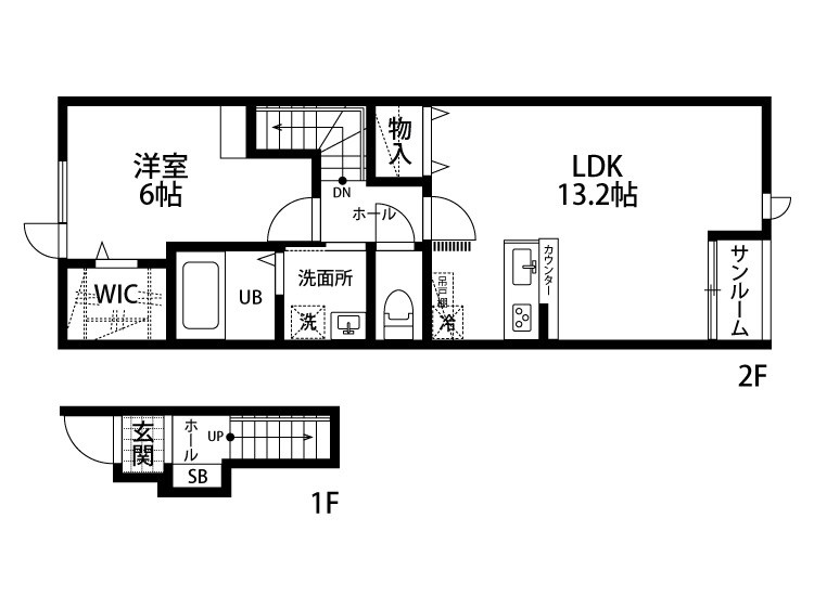 フルール　ブランシュⅡ 202号室 間取り